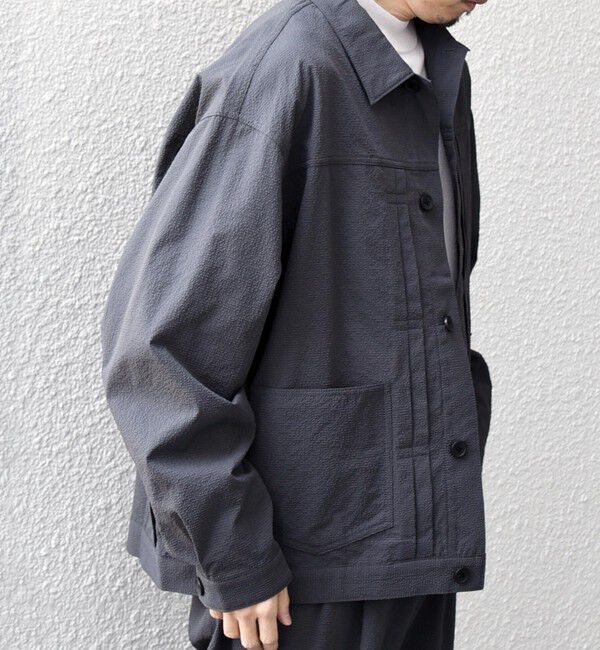 SHIPS any「SHIPS any:〈撥水/軽量/ストレッチ〉SOLOTEX(R) シアサッカー トラック ブルゾン 26SS(セットアップ対応)◇」|ブルゾン・スタジャン|