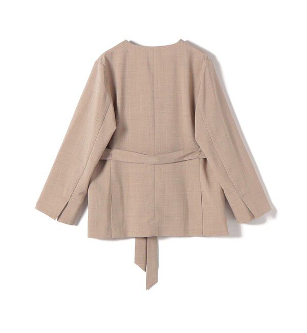 SHIPS Colors 「《予約》SHIPS Colors:〈手洗い可能〉リネン ライク ベルテッド ジャケット◆」|ノーカラージャケット|