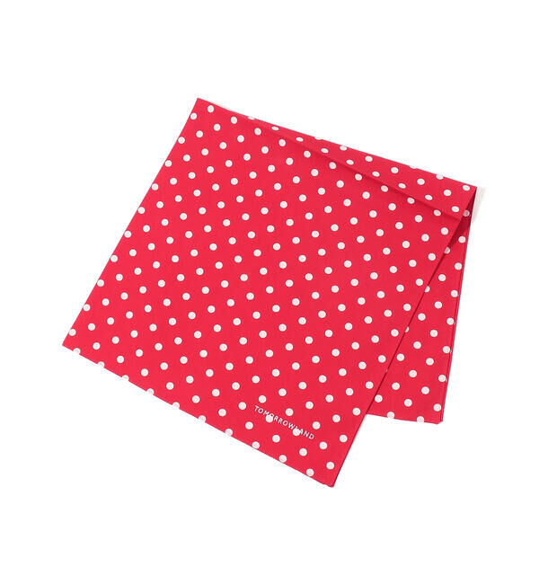 TOMORROWLAND GOODS「TOMORROWLAND コットン ドットハンカチ」|ハンカチ|36 レッド系