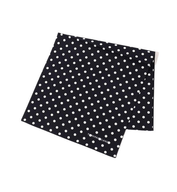 TOMORROWLAND GOODS「TOMORROWLAND コットン ドットハンカチ」|ハンカチ|68 ネイビー系