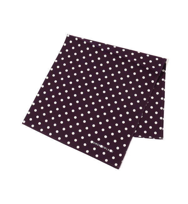 TOMORROWLAND GOODS「TOMORROWLAND コットン ドットハンカチ」|ハンカチ|76 パープル系