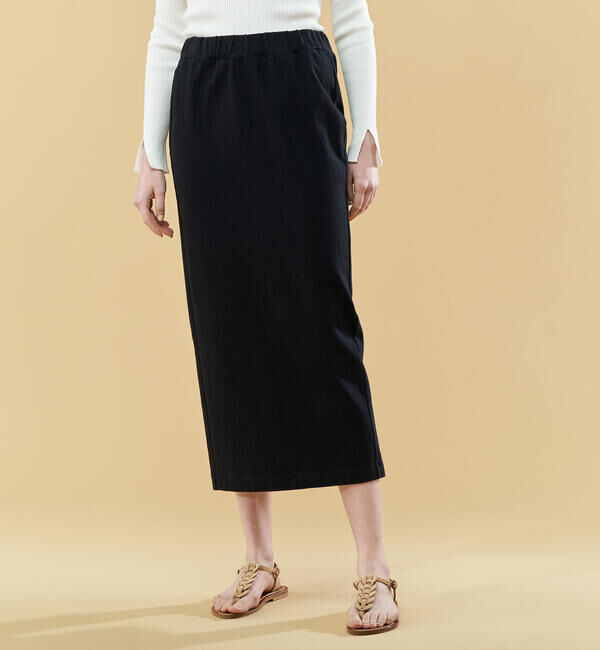 GALERIE VIE「ライトスラブジャージー Iラインロングスカート」|タイト|