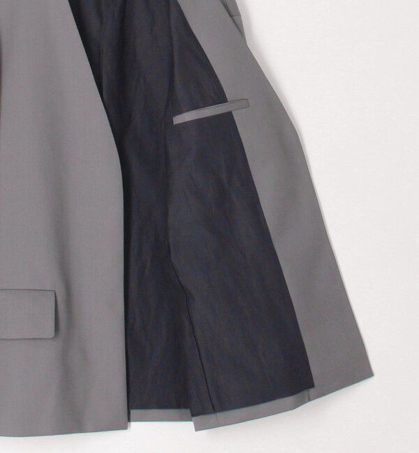 GALERIE VIE「ウォッシャブルギャバジン カラーレスジャケット」|ノーカラージャケット|