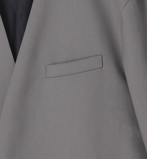 GALERIE VIE「ウォッシャブルギャバジン カラーレスジャケット」|ノーカラージャケット|