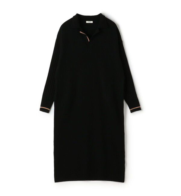 MACPHEE「NZ LAMBS スキッパーワンピース」|ワンピース|19 ブラック