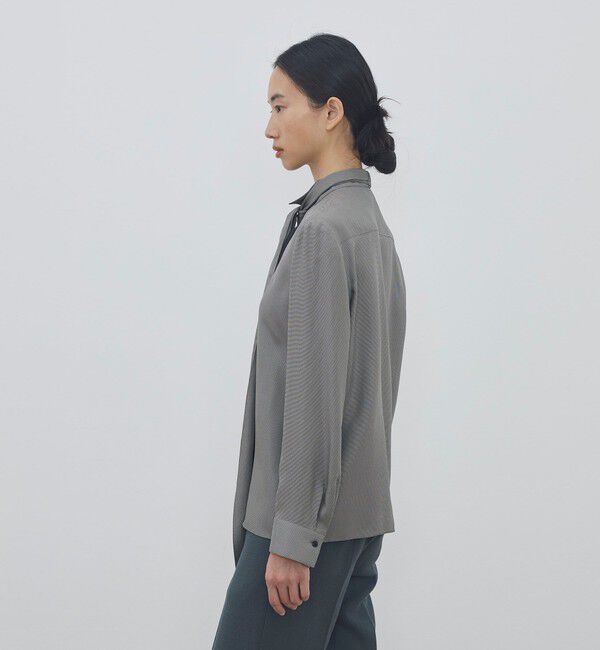 DES PRES「レーヨンマイクロハウンドトゥース ボウタイドレスブラウス」|シャツ・ブラウス|