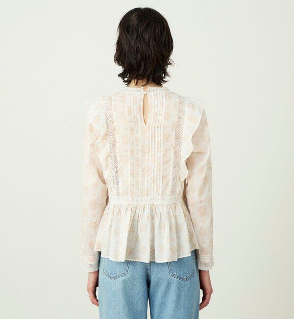 SOULEIADO「コットンプリント ペプラムブラウス」|シャツ・ブラウス|