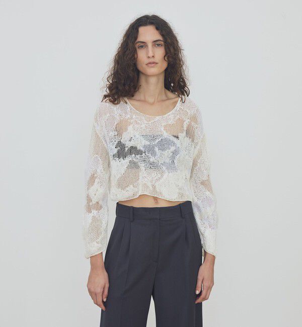 DES PRES「ハンドニット ラウンドネックプルオーバー」|ニット・セーター|