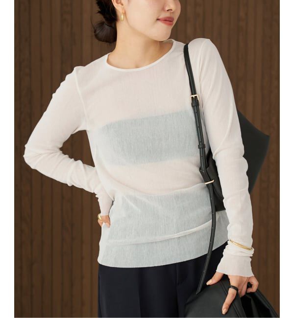 Plage「《追加予約》Mesh Sheer ロンT 6」|Tシャツ・カットソー|