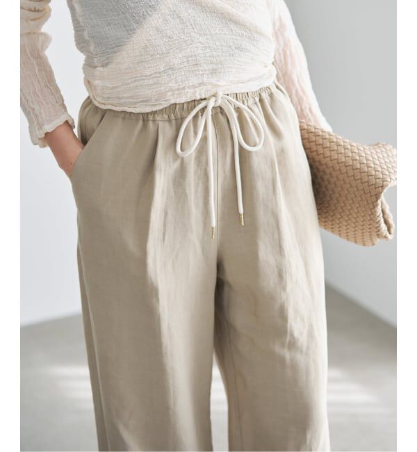 IENA「《新色あり/追加予約》ウォッシャブル リネンレーヨンイージーパンツ」|その他|