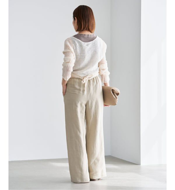 IENA「《新色あり/追加予約》ウォッシャブル リネンレーヨンイージーパンツ」|その他|