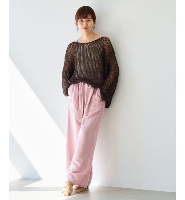 IENA「《新色あり/追加予約》ウォッシャブル リネンレーヨンイージーパンツ」|その他|