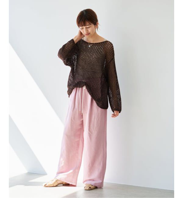 IENA「《新色あり/追加予約》ウォッシャブル リネンレーヨンイージーパンツ」|その他|