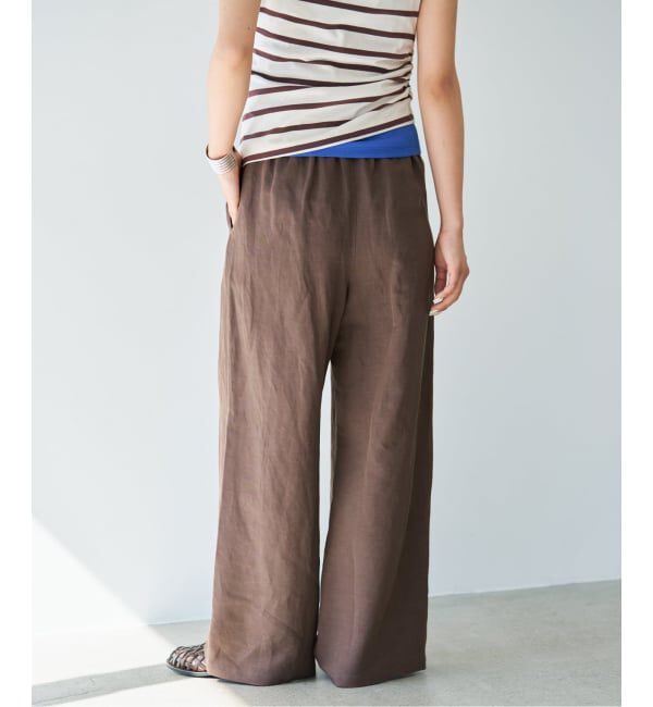 IENA「《新色あり/追加予約》ウォッシャブル リネンレーヨンイージーパンツ」|その他|