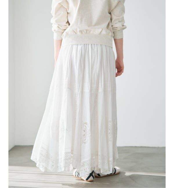 IENA「《追加5予約》コットンレーススカート」|スカート|