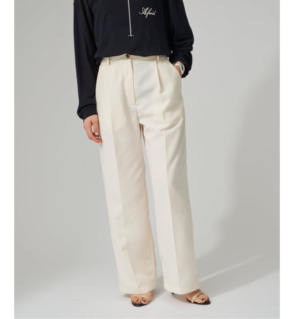 VERMEIL par iena「《予約》チノライクタックワイドパンツ」|チノ|