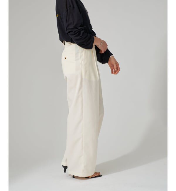 VERMEIL par iena「《予約》チノライクタックワイドパンツ」|チノ|