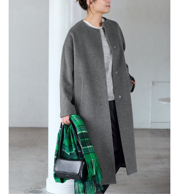 JOURNAL STANDARD「スーパー140ビーバーノーカラーコート」|ノーカラーコート|