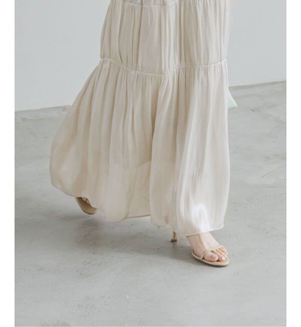 NOBLE「シアーブライトナローティアードスカート」|スカート|