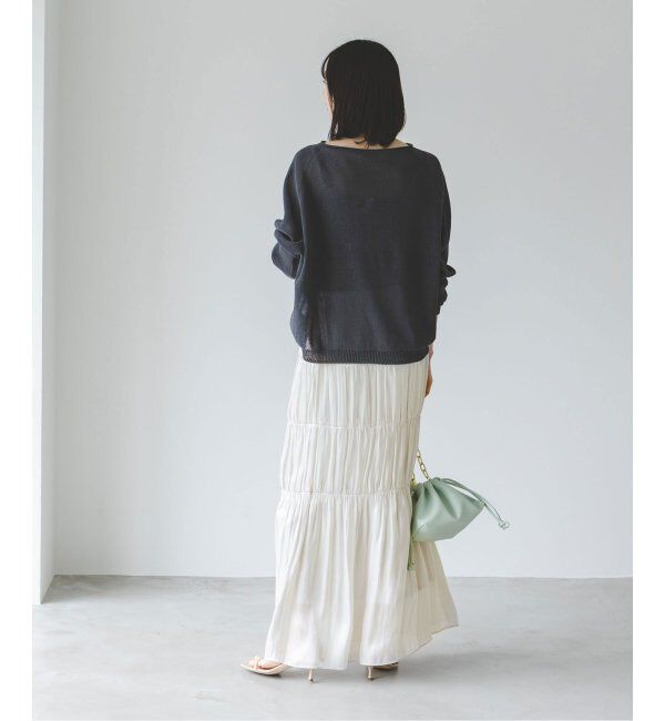 NOBLE「シアーブライトナローティアードスカート」|スカート|