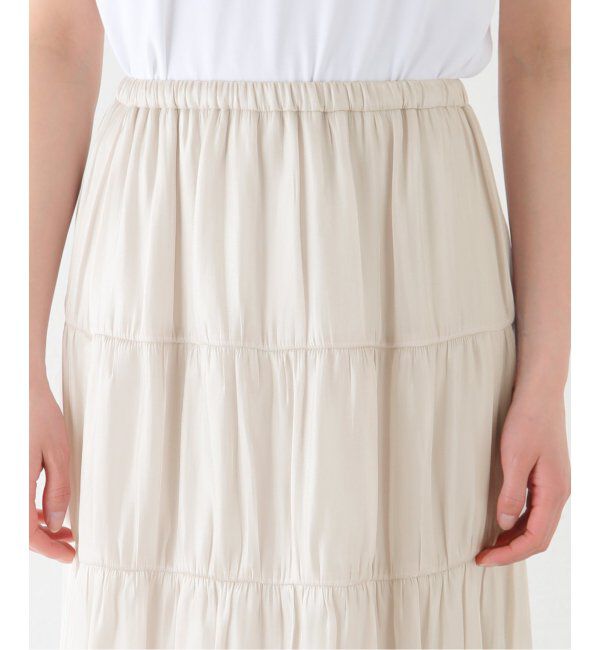 NOBLE「シアーブライトナローティアードスカート」|スカート|
