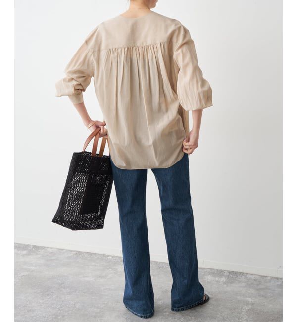 Spick and Span「シルキーローンギャザーブラウス」|シャツ・ブラウス|