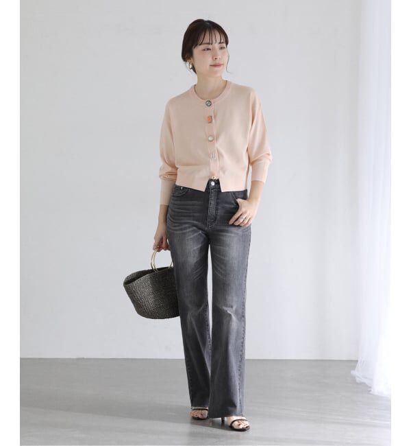  「【洗える】TORRAZZO DONNA/トラッゾドンナ ビジューカーディガン」|カーディガン|