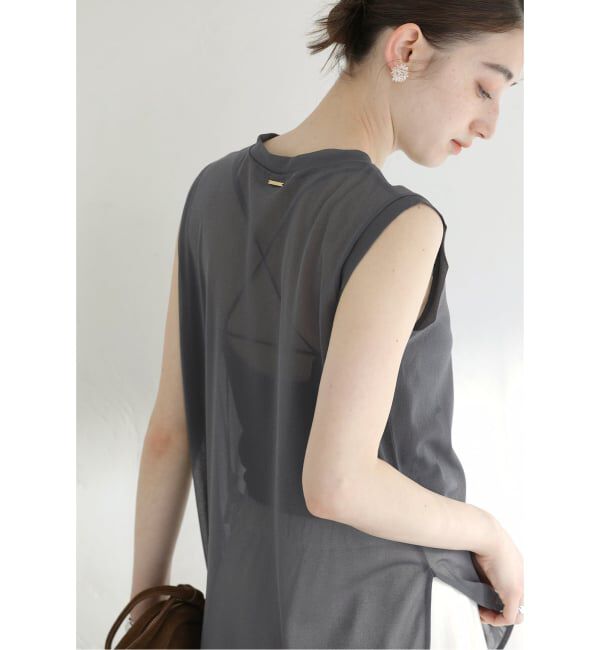  「《予約》【洗える】シアートリコットタンクトップ」|タンクトップ|グレーA