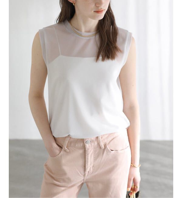  「《予約》【洗える】シアートリコットタンクトップ」|タンクトップ|