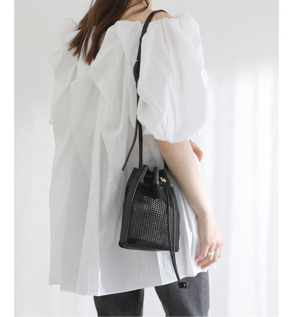  「《予約》LORISTELLA / ロリステッラ メッシュ&times;レザーコンビショルダーバッグ」|ショルダー・メッセンジャー|ブラック