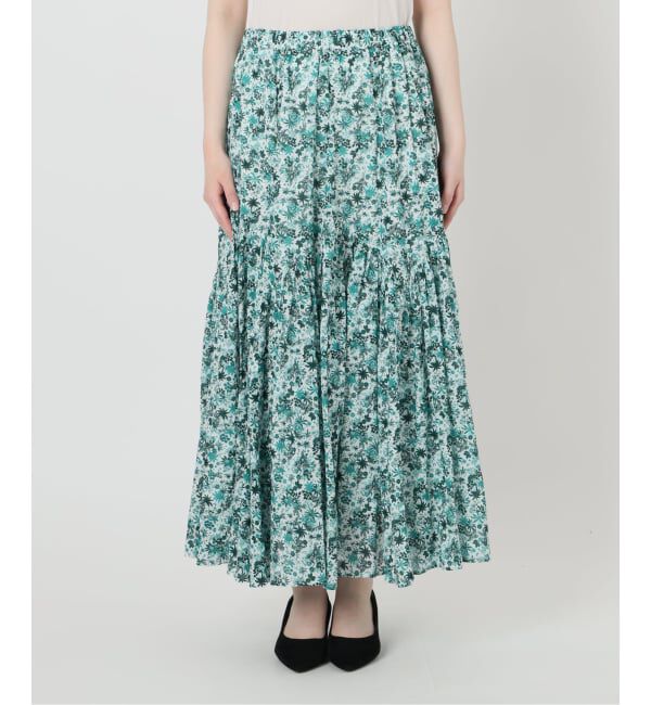  「《予約》【洗える】コットンランダムティアードスカート」|スカート|