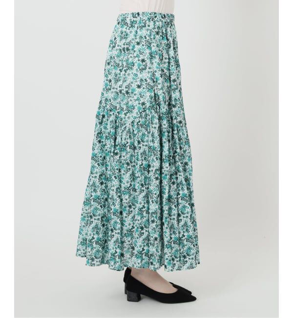  「《予約》【洗える】コットンランダムティアードスカート」|スカート|