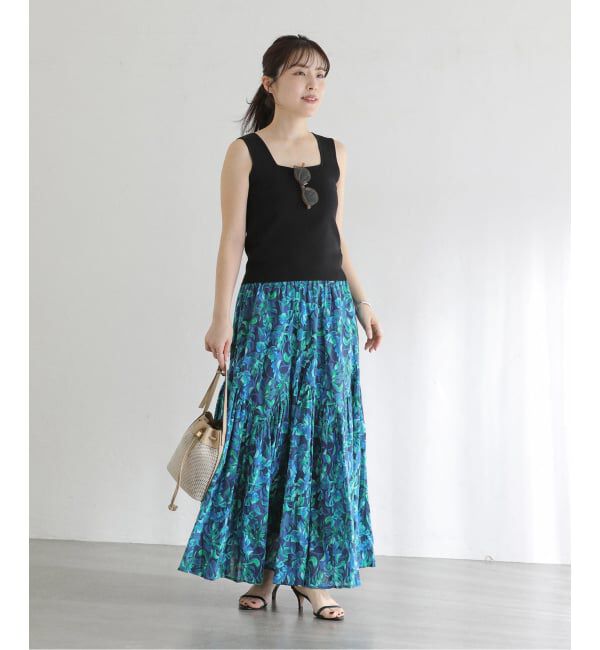  「《予約》【洗える】コットンランダムティアードスカート」|スカート|