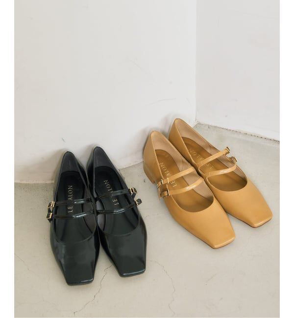  「《追加》スクエアWストラップメリージェーン」|パンプス|