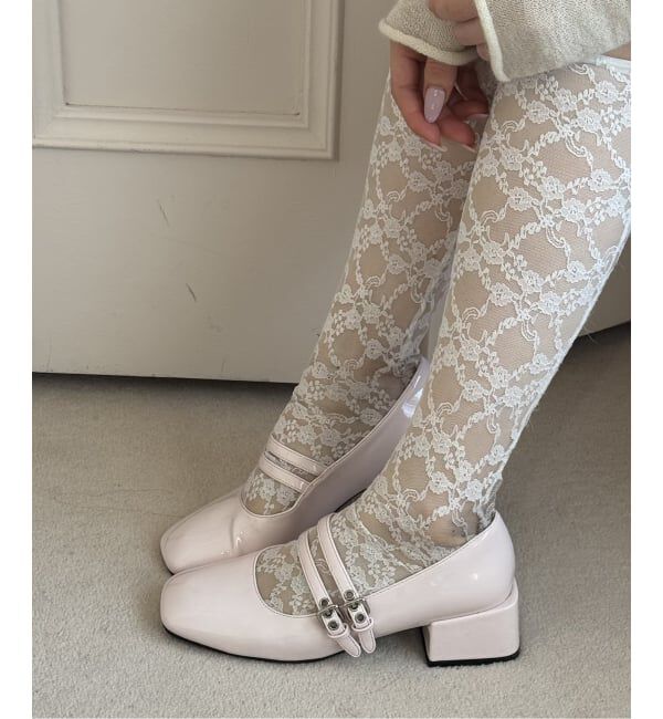 「《WEB限定》Le decore / ル デコレ 4.5cm eyelet メリージェーン」|パンプス|