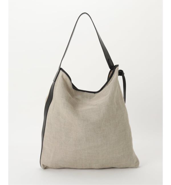 GRISE「MARCOMASI/マルコマージ linen w leather BAG」|ショルダー・メッセンジャー|ブラック