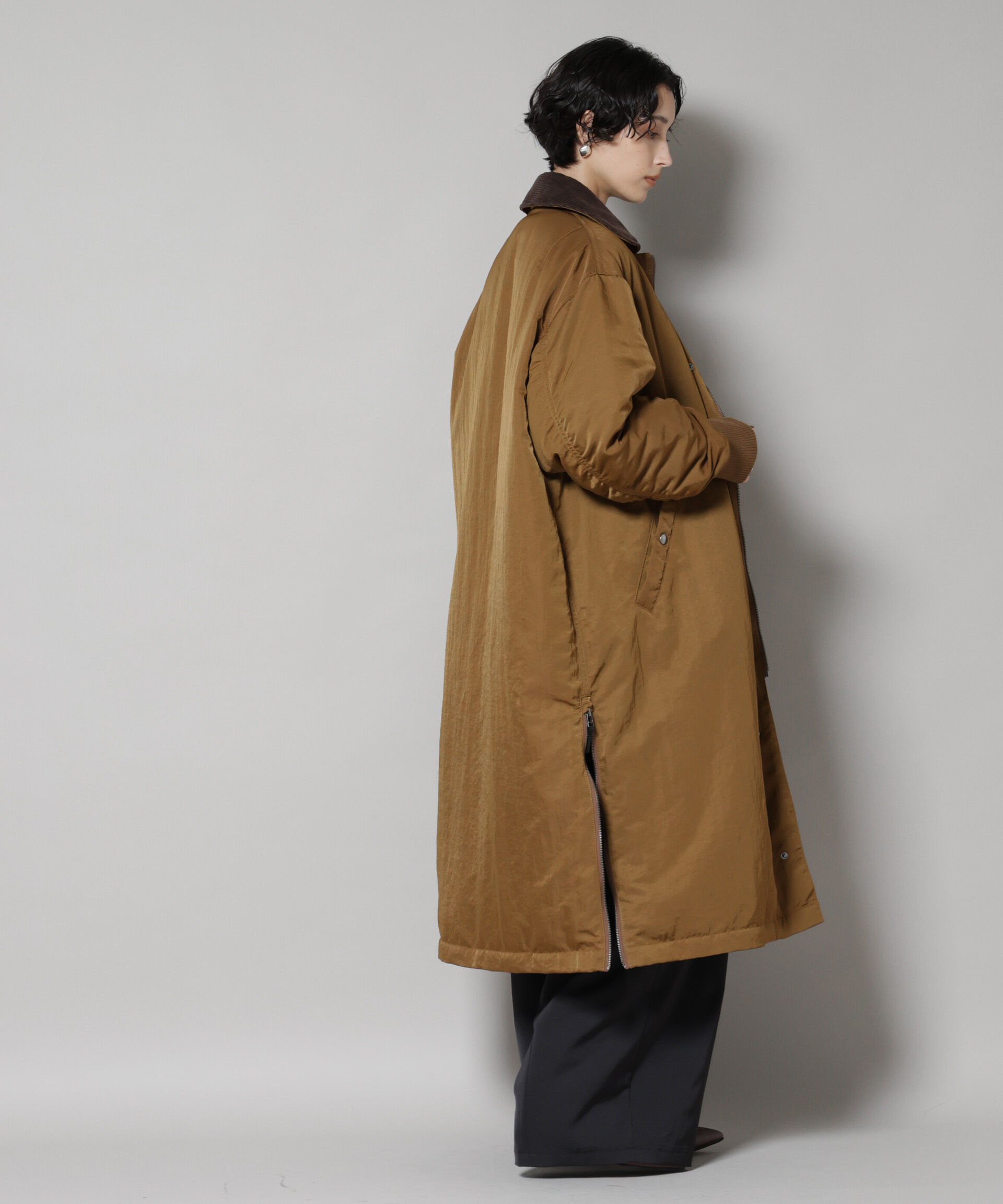 nano･universe「「STEVELOUR」「西川ダウン(R)」ミリタリーロングコート」|ダウン|