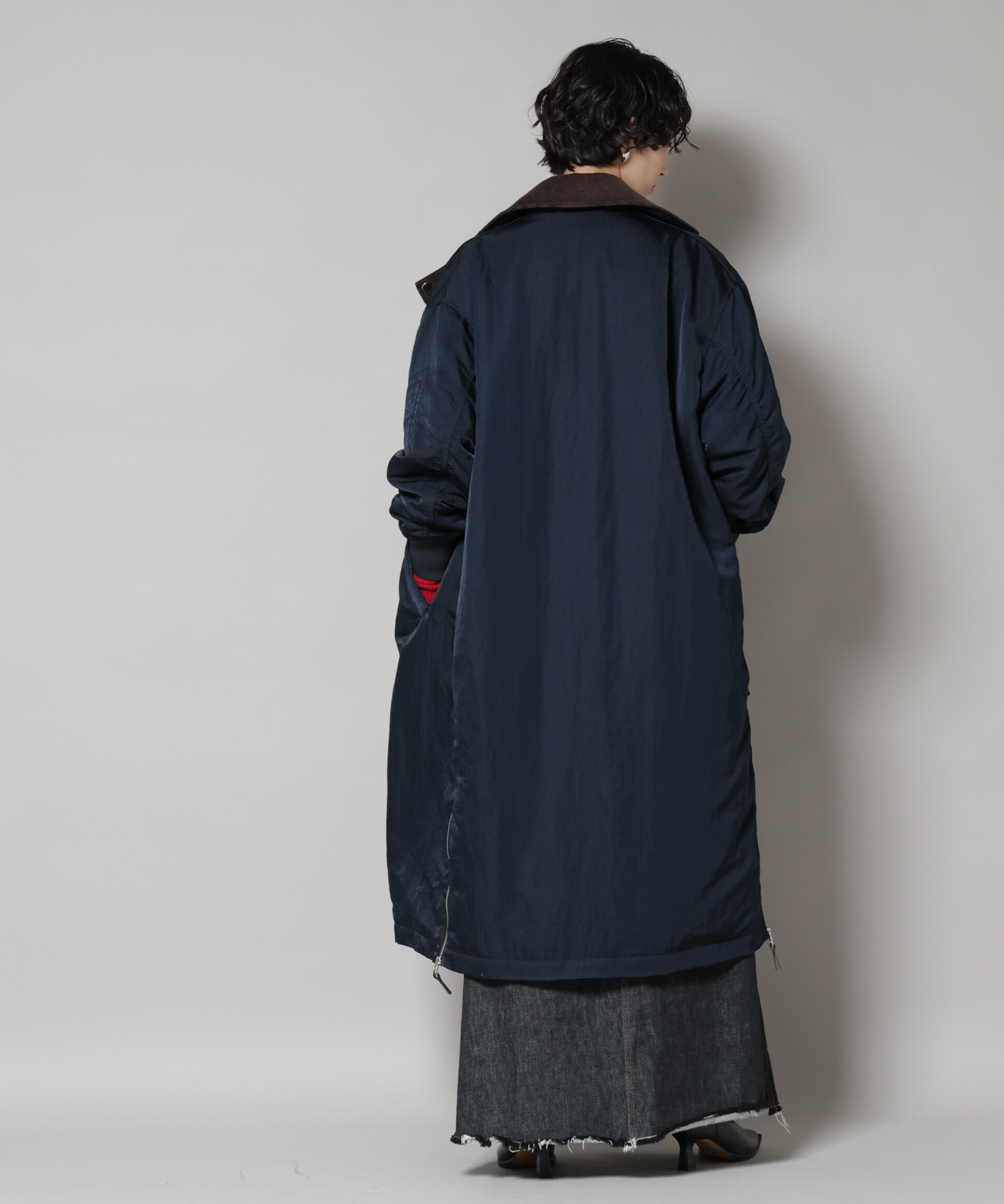 nano･universe「「STEVELOUR」「西川ダウン(R)」ミリタリーロングコート」|ダウン|