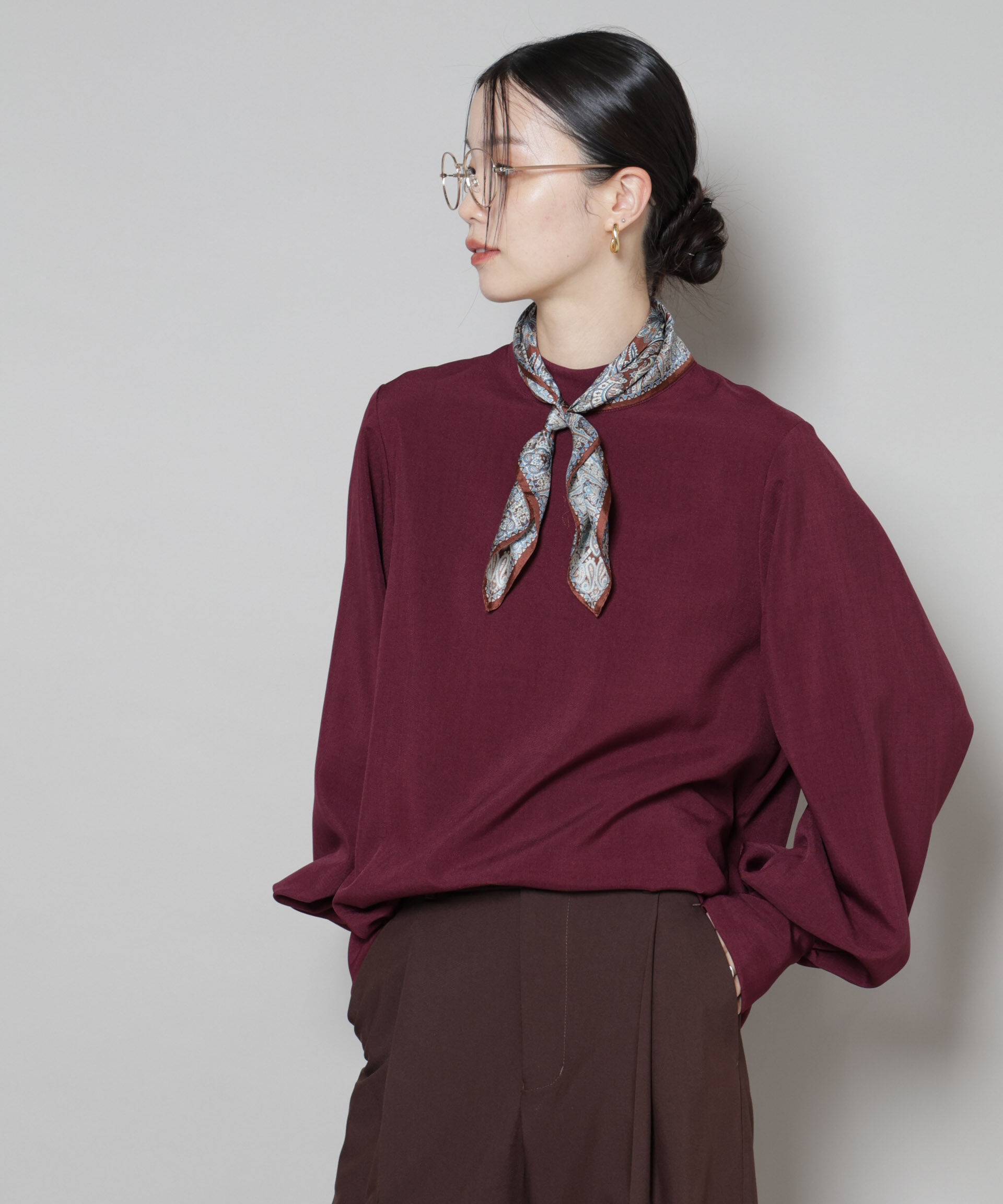 nano･universe「ボータイ取り外し可能2wayブラウス」|シャツ・ブラウス|