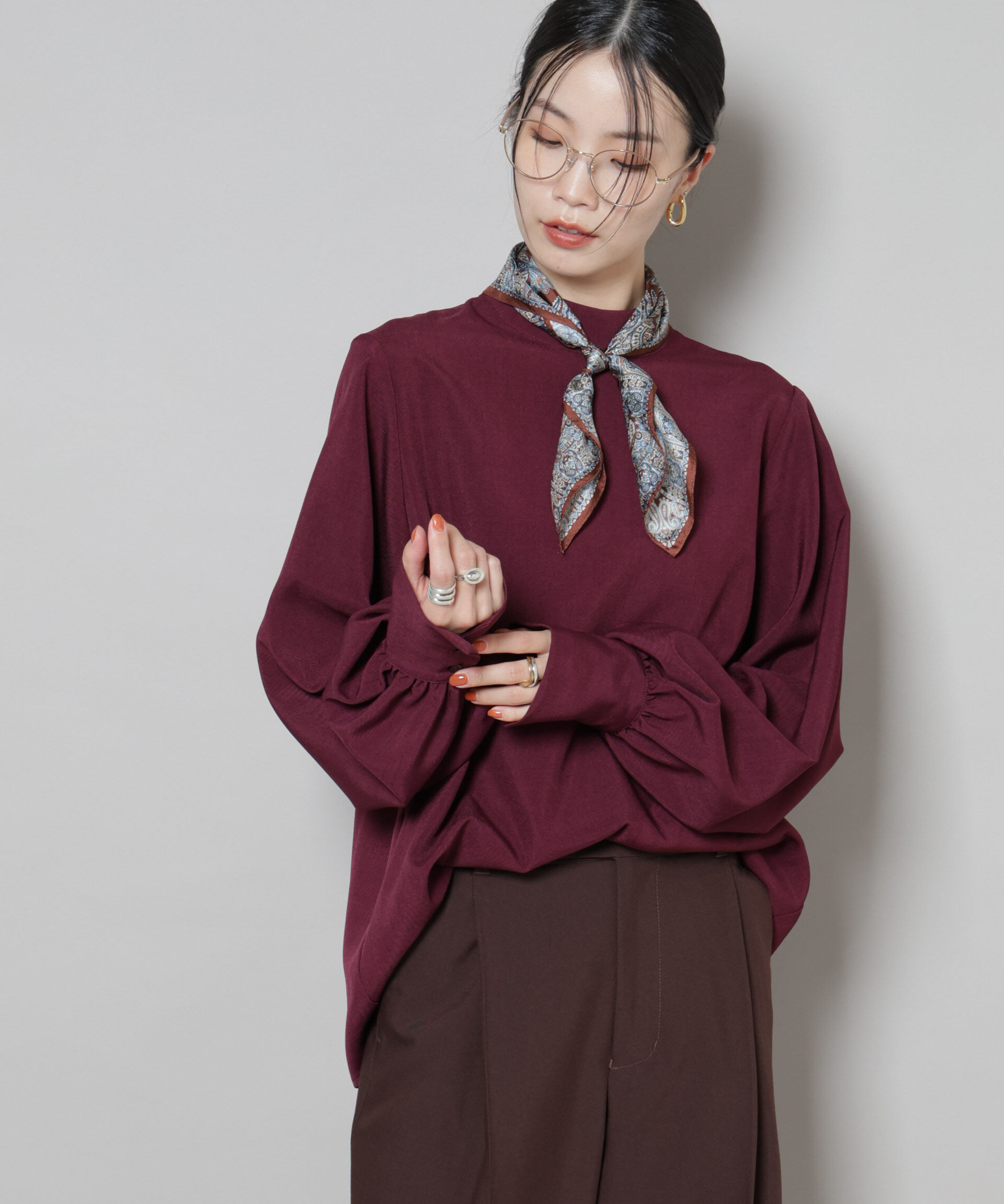 nano･universe「ボータイ取り外し可能2wayブラウス」|シャツ・ブラウス|