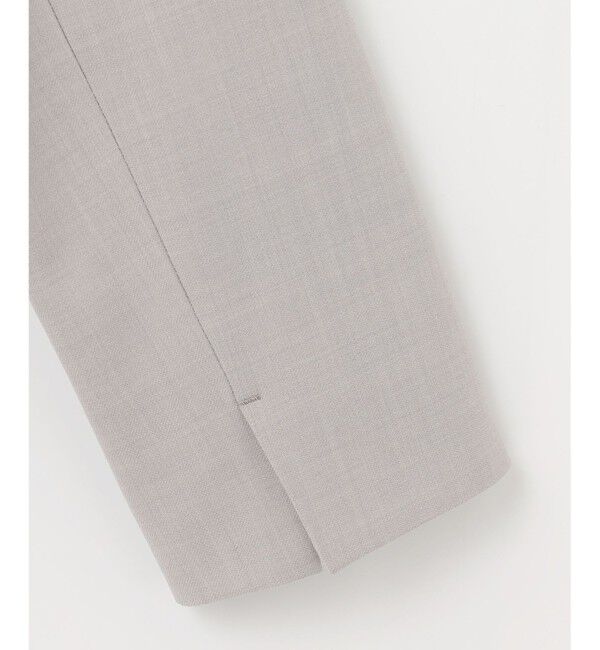 自由区「【セットアップ対応・洗える】ウールブレンドセットアップノーカラー ジャケット」|ノーカラージャケット|