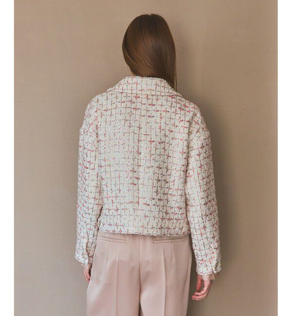 Grace Class「ツイードクロップドジャケット」|ノーカラージャケット|