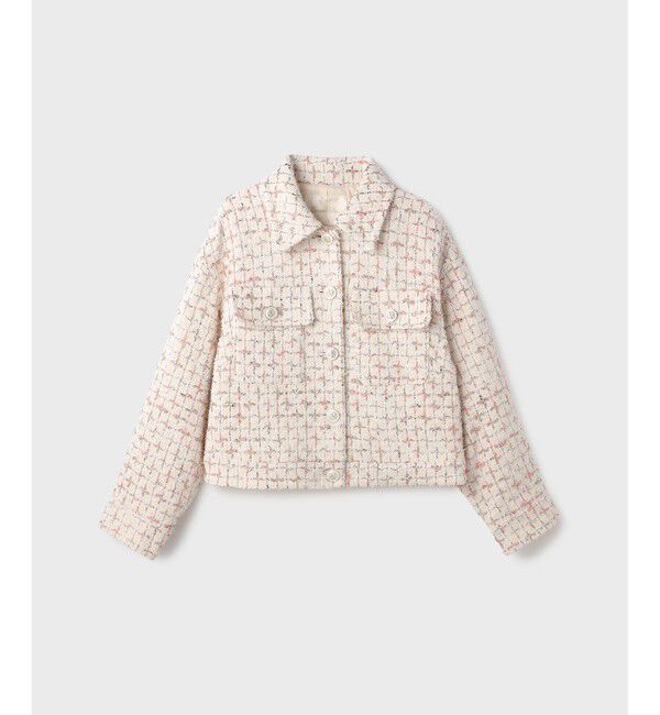 Grace Class「ツイードクロップドジャケット」|ノーカラージャケット|