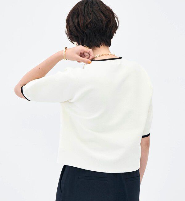 NOLLEY'S「《手洗い可能》ホールガーメントパフスリーブニットＴ」|ニット・セーター|