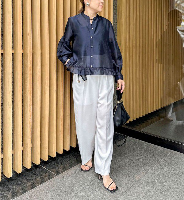 NOLLEY'S「《セットアップ対応》ウォッシャブルイージーツイルセミワイドパンツ」|その他|