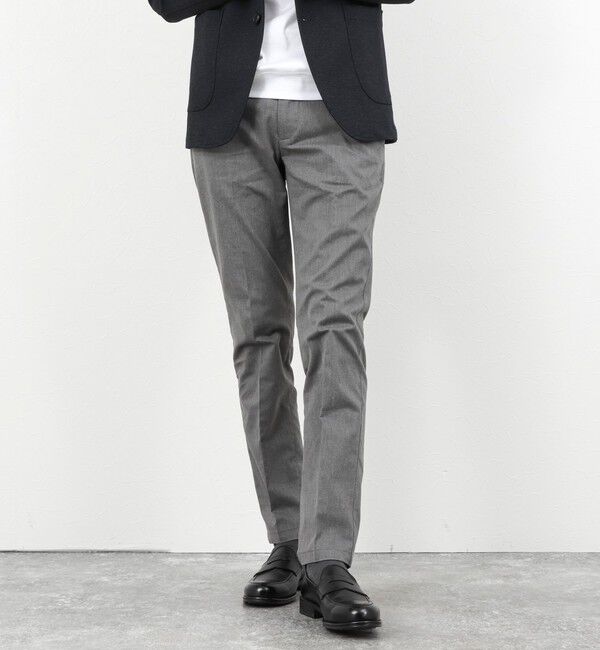 NOLLEY'S goodman「《ビジカジ対応》綿麻COOLMAX スリムフィットパンツ 26SS」|チノ|