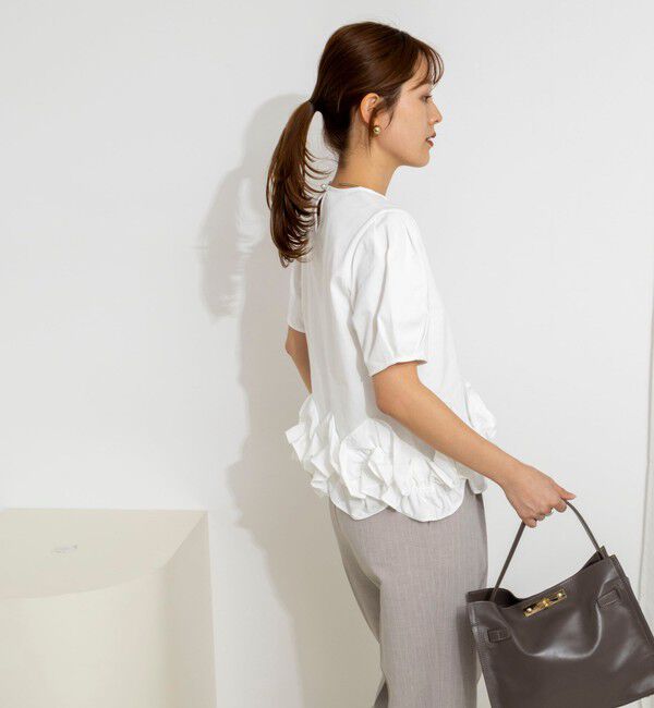 NOLLEY'S「ウォッシャブル裾フリルカットプルオーバー」|Tシャツ・カットソー|