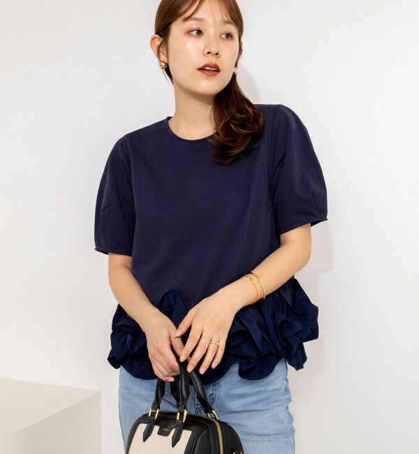 NOLLEY'S「ウォッシャブル裾フリルカットプルオーバー」|Tシャツ・カットソー|