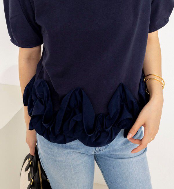 NOLLEY'S「ウォッシャブル裾フリルカットプルオーバー」|Tシャツ・カットソー|