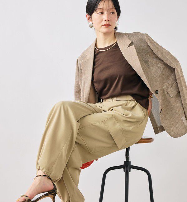 NOLLEY'S「ウォッシャブルワイドノースリーブTシャツ」|Tシャツ・カットソー|